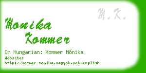 monika kommer business card